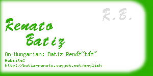 renato batiz business card